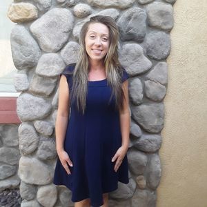 𝅺OFFERS Invited.  Karin Steven's Beautiful Dress! Navy Blue